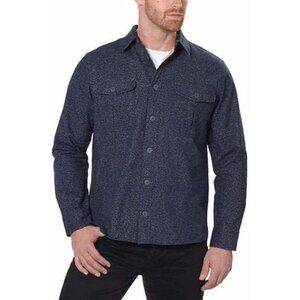 Freedom Foundry Chamois Flannel Shirt Navy Heather Button Up Top Mens Size M
